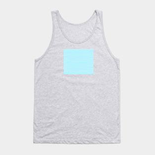 Aqua Blue & White Handdrawn Stripe Tank Top